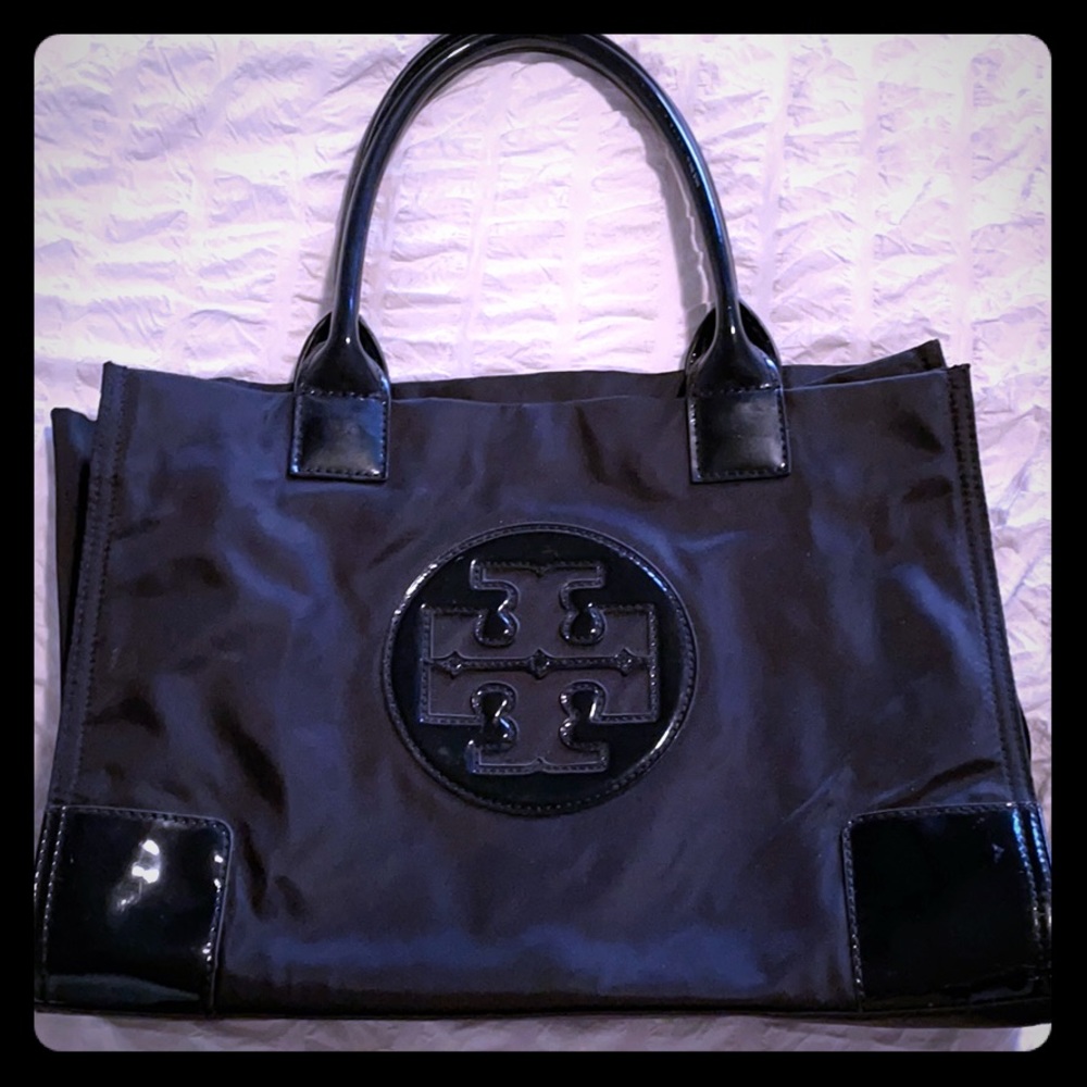 Tory Burch mini Ella nylon tote - black